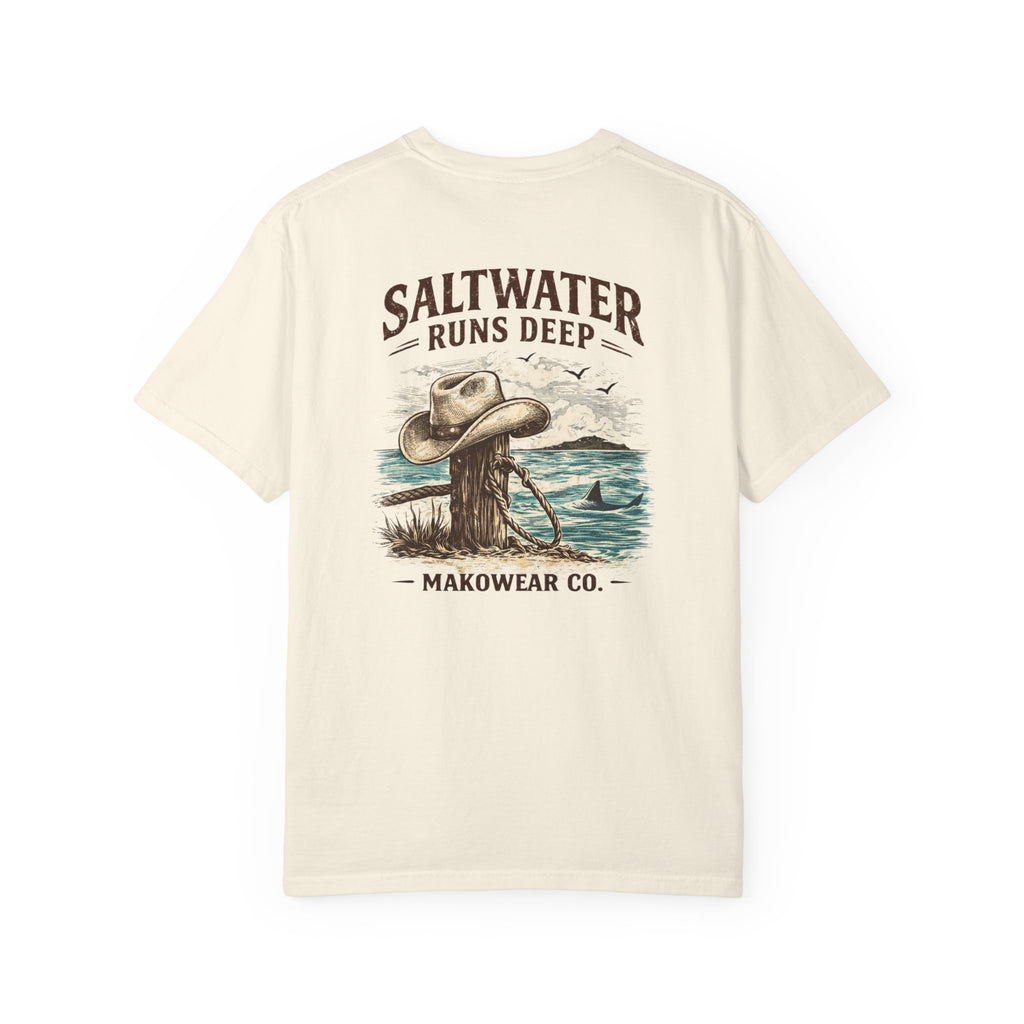 Saltwater Runs Deep – Coastal Western Tee