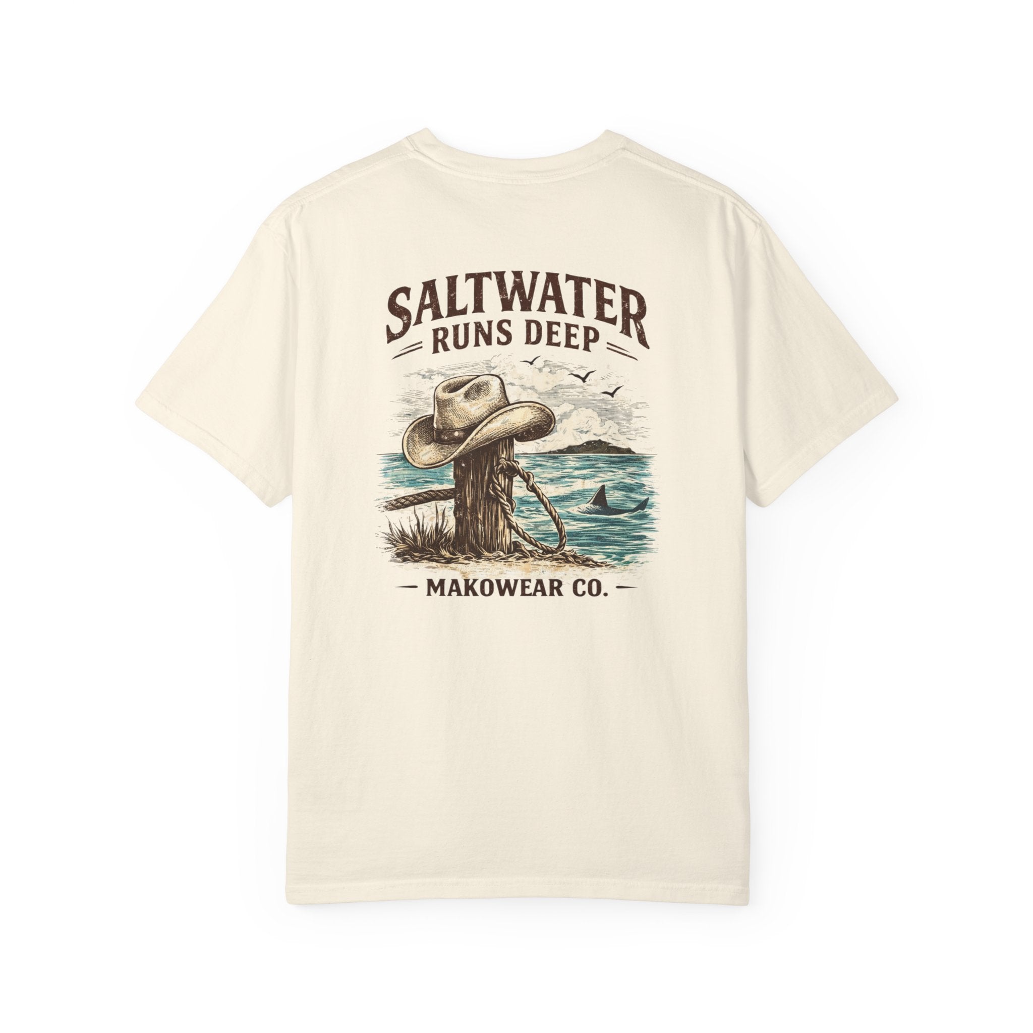 Saltwater Runs Deep – Coastal Western Tee
