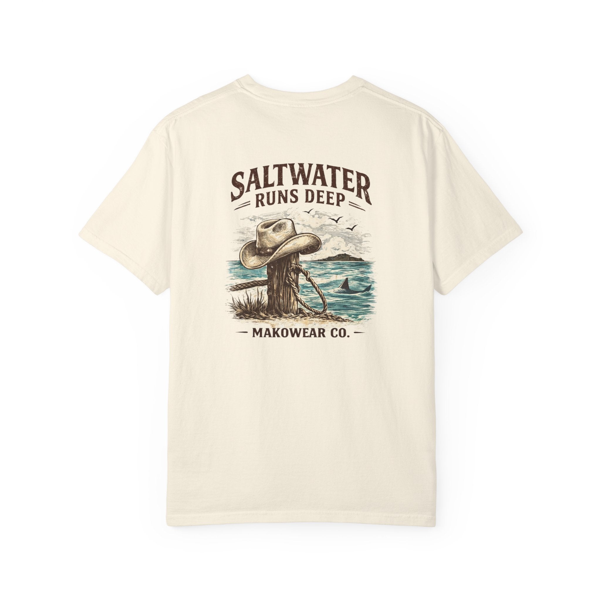 Saltwater Runs Deep – Coastal Western Tee